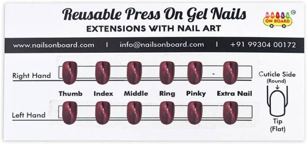 Nails on Board Gold Cateye Press On Gel Nails Gold