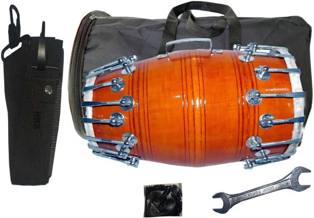 GT manufacturers Full Tool Kit Dholak With Bag ,Balt ,key And Masala Packit Nut & Bolts Dholak