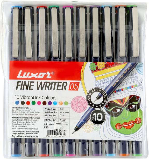 LUXOR Finewriter 05 Assorted Colors Fineliner Pen