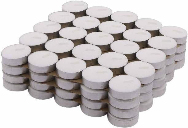 Puja N Pujari White Wax Tea Light Scented Candles Pack of 100 Candle