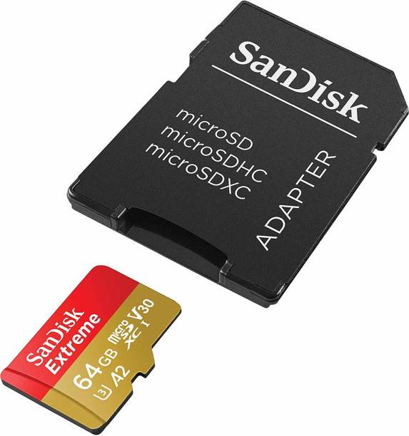 SanDisk Extreme A2 64 GB MicroSDXC UHS Class 3 160 MB/s  Memory Card
