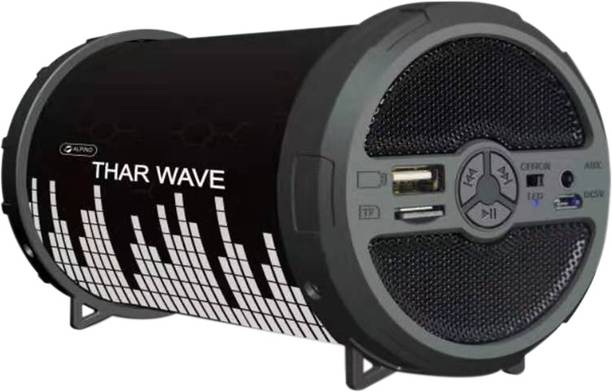 ALPINO Thar Wave(JP109AP) | SD/FM/AUX/USB Support | 1200mAh Battery with 5-6 hour backup 5 W Bluetooth Speaker