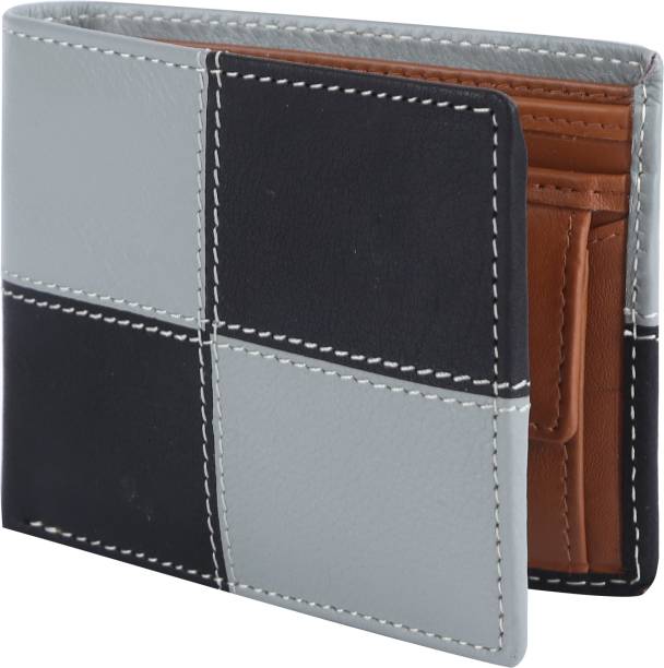 GO HIDE Men Casual Multicolor Genuine Leather Wallet