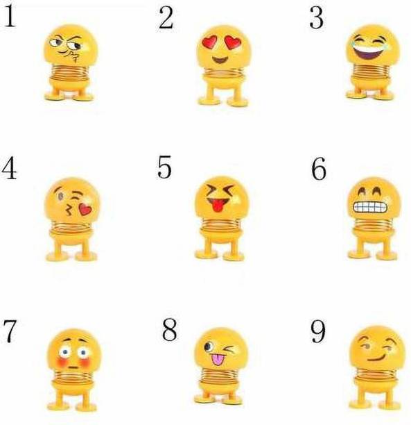 Top Headset Emoji cheap price 5stars Flipkart in India 68 india fun zone BEST SELLER Premium Smiley Spring Doll, Cute Emoji Bobble Head Dolls Car Ornaments Bounce Toys, Car Decoration for Car Interior Dashboard Expression Pack Toys. Cute Spring Dancing Emoji Dolls, Toy for Car Interior Dashboard Decoration Random Design ,Shaking Emoji Smiley Car Dashboard Trim Pack of 4/New Jumping Bouncing Smiley Emoji Toys for car Dashboard/Home Kids Playing Toy(Plastic/Yellow) (9 PCS Set)