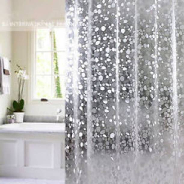 Dakshya Industries 213.36 cm (7 ft) PVC Transparent Shower Curtain Single Curtain