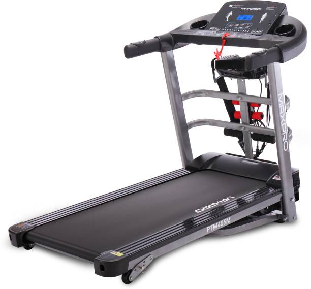 Maxpro 405M 2HP(4 HP Peak) Multifunction Folding Treadmill with LCD Display for Intense Workout Session Treadmill