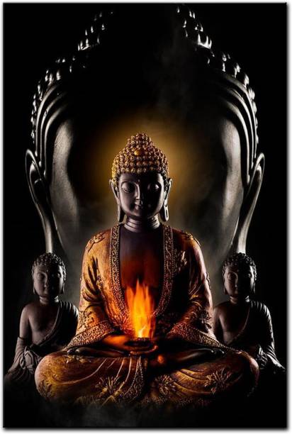 Buddha Wallpapers canvas print art medium size painting Poster For Living Room,Bedroom,Office,Kids Room,Hall Canvas Art