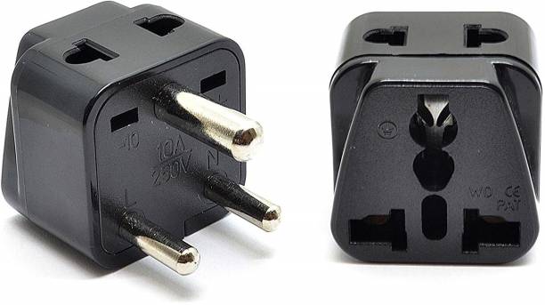 OREI World (USA, UK, China & More) to India (Type D) Travel Adapter Plug - 2 in 1 - CE Certified - 2 Pack Worldwide Adaptor