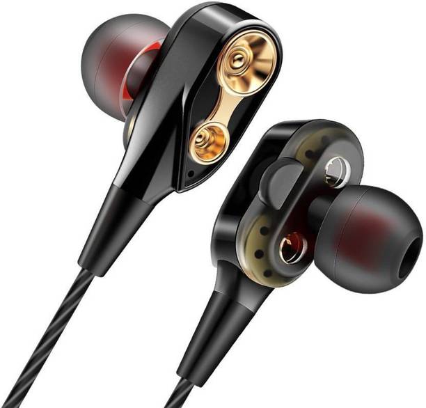 Top Headset For Pc cheap price 5stars Flipkart in India 73 MIFKRT Dual Driver Wired Headset with Mic (Night Black, In the Ear) Wired Headset