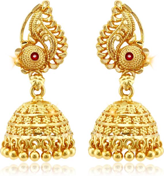 VIGHNAHARTA Traditional 1 Gm Gold Plated Jhumka Jhumki Earring for Women and Girls Alloy Jhumki Earring