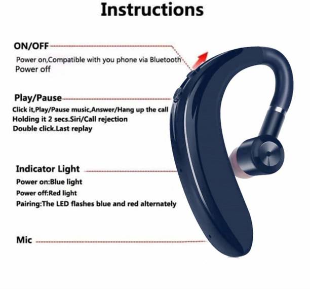 Top Headsets 4 Business cheap price 5stars Flipkart in India 18 Acromax nn-191-S109 V4.1 Wireless Bluetooth Business Headset Single Ear Bluetooth Headset