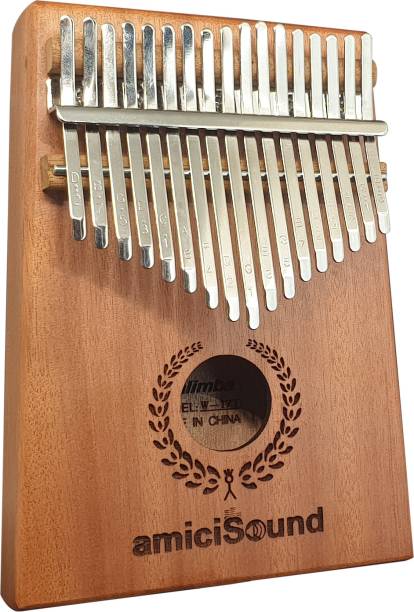 amiciSound Thumb Piano 17 Keys Musical Instrument Kalimba with Engraved Notes and Tuning Hammer