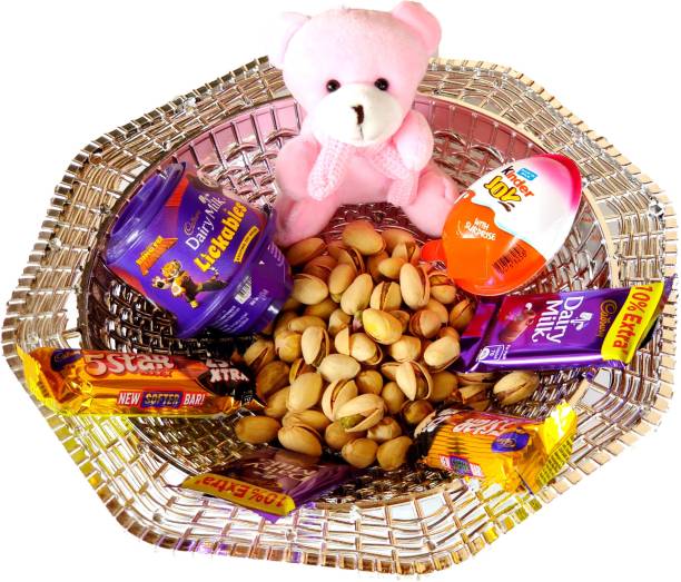 Cadbury Special Gift Basket | Chocolate and Dry Fruits Basket with little toys Combo