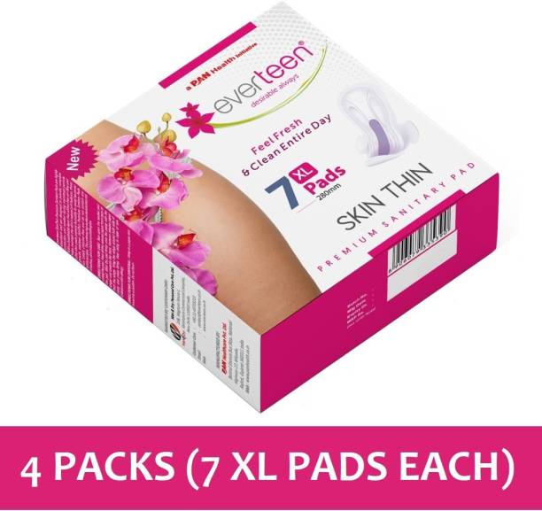 everteen SKIN THIN Premium XL Sanitary Pads for Protection During Periods in Women Sanitary Pad