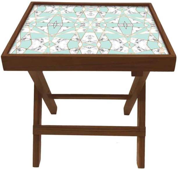 Nutcase Green Marble Pastel Solid Wood Side Table