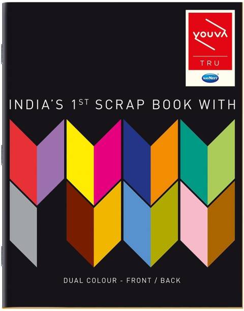 NAVNEET Soft Bound Scrap Book 22x28 cm Unruled 32 Pages Regular Notebook Unruled 32 Pages