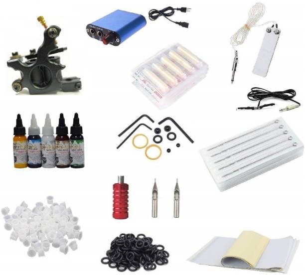 Tattoo gizmo Permanent Tattoo Kit With Machine, Needles, Power Supply And More Equipments Permanent Tattoo Kit