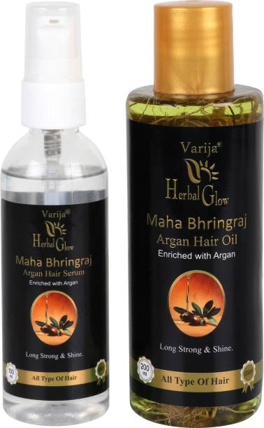 varija herbal glow Maha Bhringraj Argan Herbal Hair Oil & Maha Bhringraj Argan Hair Serum (2 Items in the set)