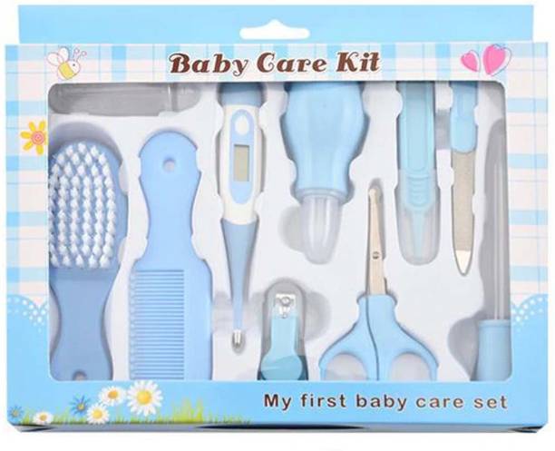 My New Born Baby nail care, healthcare, grooming, baby care gifting set of 10 pieces-Blue