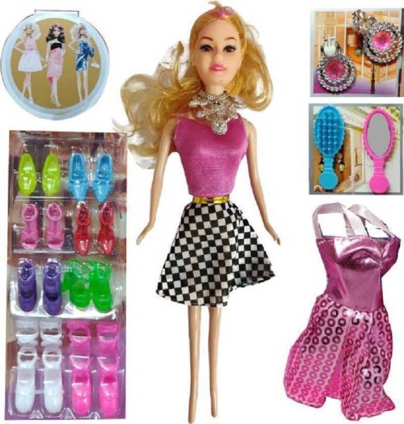 NV COLLECTION Girls Style Wardrobe Doll Set for Girls, Doll Toy for Kids