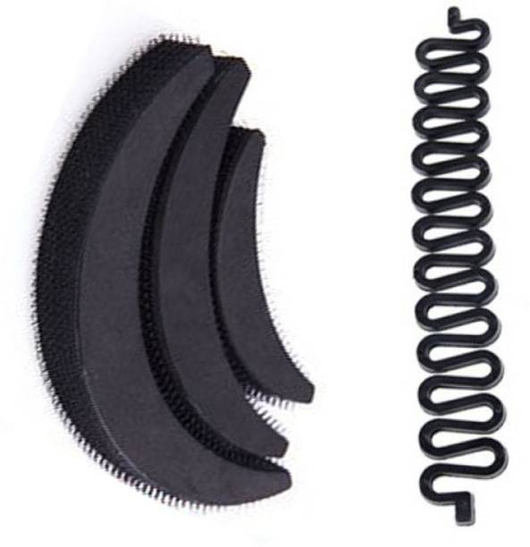 GaDinStylo Combo Of Banana Puff Maker and Braid tool Hair Accessory Set (Black) Hair Accessory Set