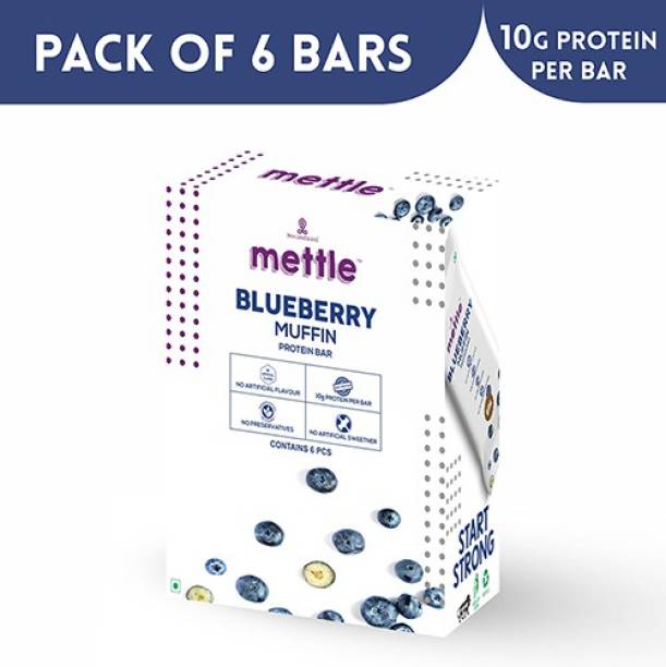 mettle Blueberry Muffin Protein bar 6 Bars (30g Each) Energy Bars