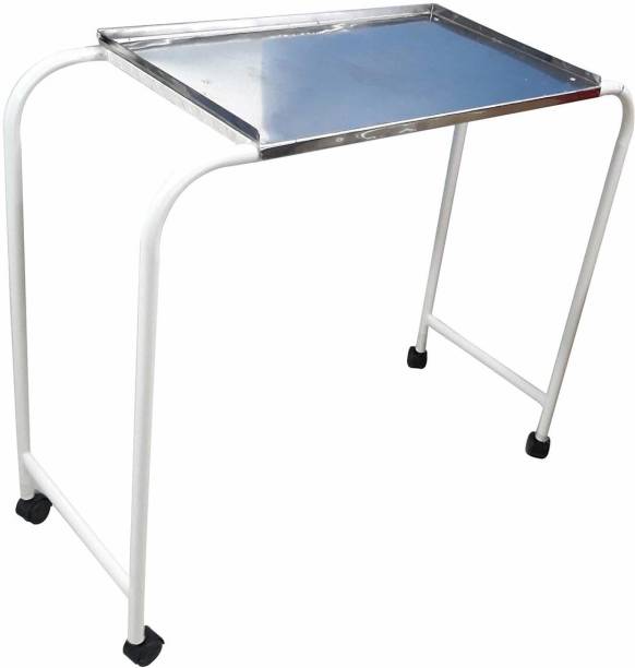 Smart Care Over Bed Trolley Table for hospital with Stainless Steel Top Hospital Food Stool