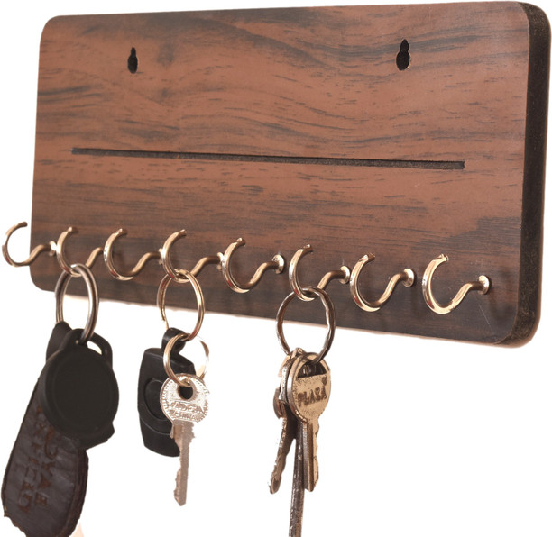 /'Home is where the bra comes off/' Key holder wall mounted hooks hanger