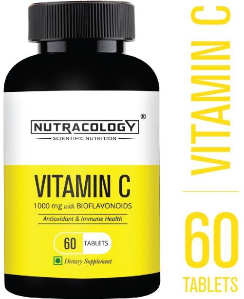 Nutracology Vitamin C 1000mg with citrus bioflavonoids Antioxidant for Glowing skin 60 tablets