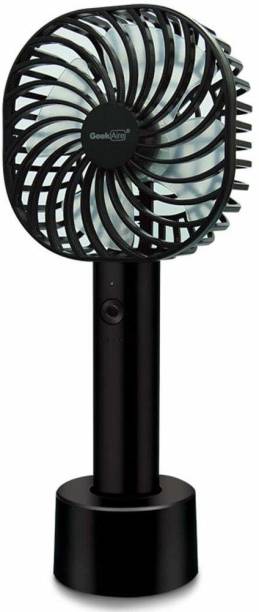 Geek Aire, 5 Inch Rechargeable and Portable mini USB fan, 2600mAh Li-ion battery, 5 Speed option and Table dock (Black) GF3 5 Inch Rechargeable Fan