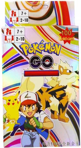 Authfort Pokemon Go Treding Gold Cards Game Pack of 100...