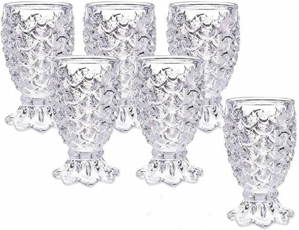 barad enterprise (Pack of 6) BE 3 Pineapple Glass Glass Set