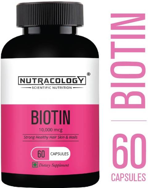 Nutracology Biotin 10000mg for hair growth, hair fall control, skin & strong nails 60 capsules