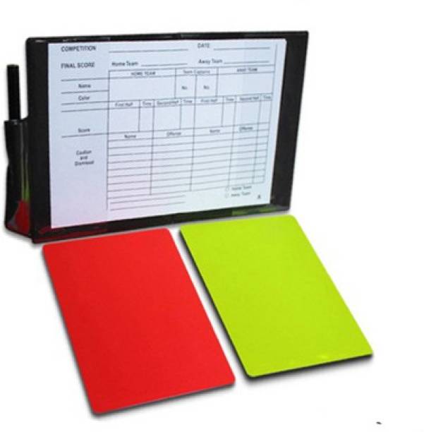 Proactive SPORTS FOOTBALL Referee Cards (RED + YELLOW), Pencil & Scorebook Football Foul Card