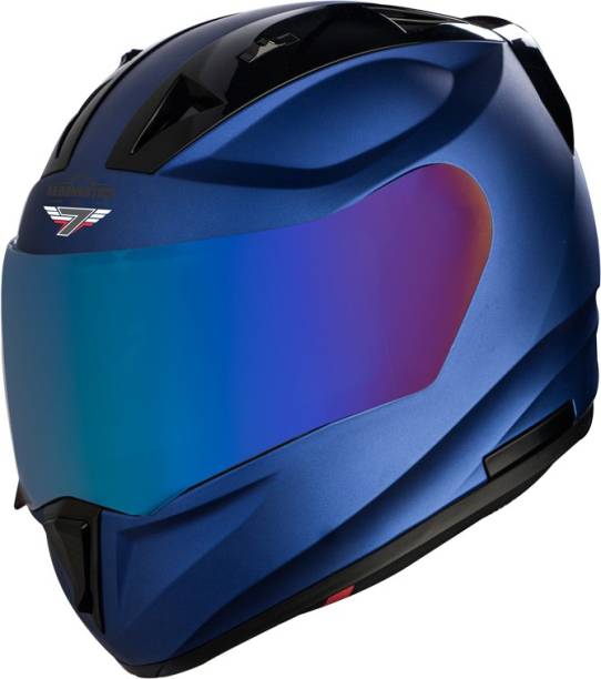 Steelbird SA-1 7Wings Aeronautics Full Face Helmet in Matt Y.Blue Motorbike Helmet