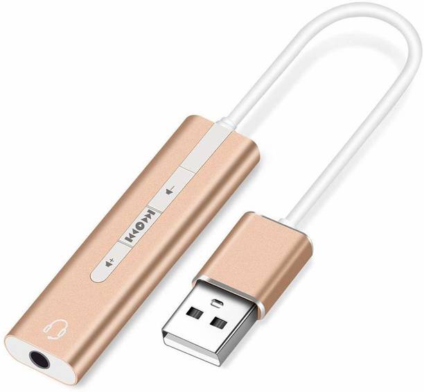 Top headset cable cheap price 5stars Flipkart in India 84 LipiWorld 2in1 USB Aluminum Alloy Cable Single Hole Sound Card 7.1 CH Microphone Headphone Adapter 2 in 1 USB External Sound Card for PC Laptop 0.5 m Digital Coax Audio Cable