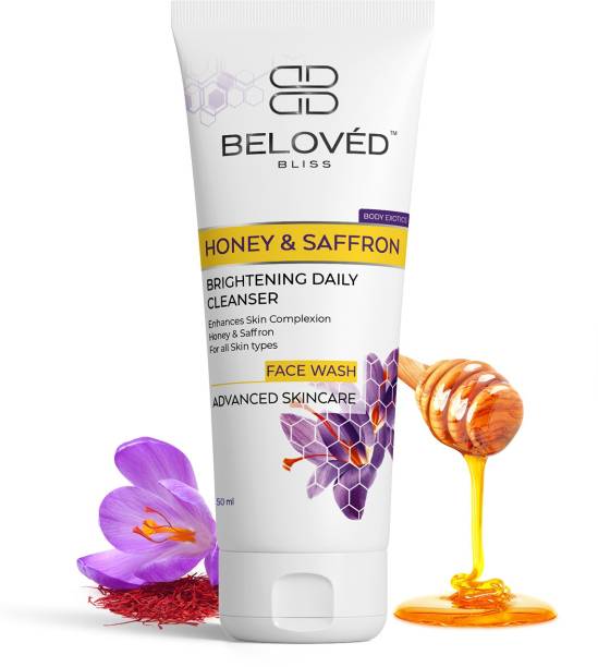 Beloved Bliss Brightening Honey & Saffron  Enhances Skin Complexion, SLS & Paraben Free Face Wash