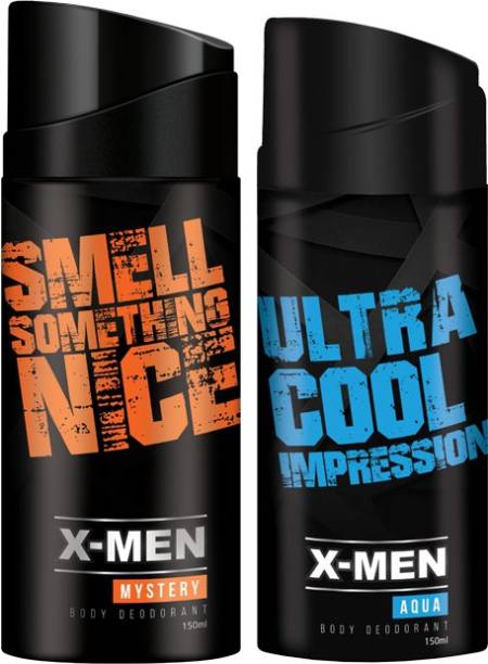X-Men Deodorant Spray Mystery+Aqua (Pack Of 2 X 150 ml)...