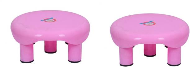 Avishi Multipurpose Round Bathroom/Kitchen 5 Leg Pink Stool Pack of 2 Pcs Bathroom Stool