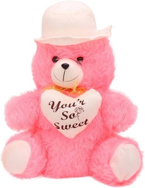 R K GIFT GALLERY SOFT TOYS PINK 12 INCH  - 12 inch