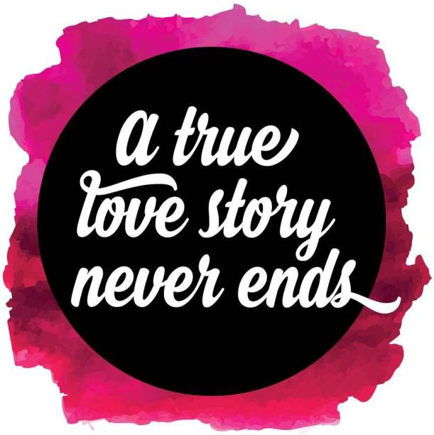 a ture love story wall sticker poster|valentine poster|love quotes|romantic lines|heart quotes|size:12x18 inch Paper Print