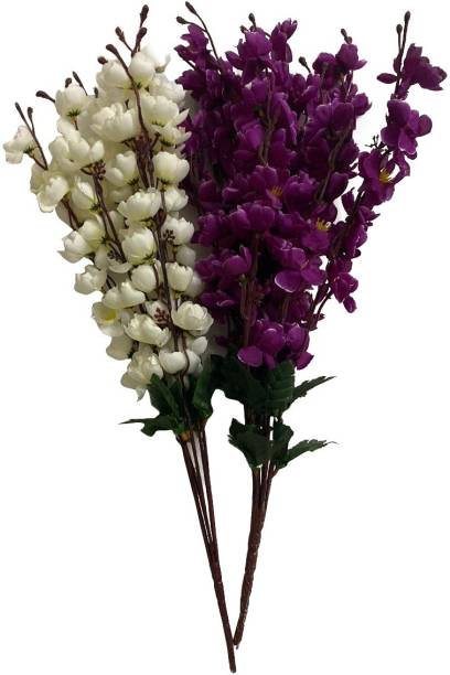 Ryme Purple, White Orchids Artificial Flower