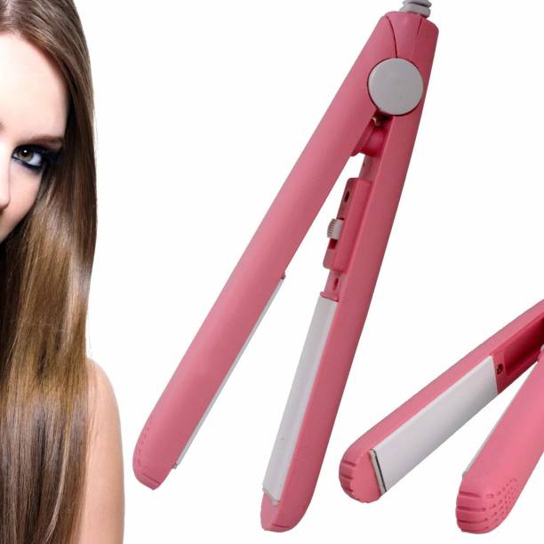 KIRA mini hair straightener portable professional range With Plastic Storage Box (Assorted Color) for women, teen girls and hair stylists Hair Straightener