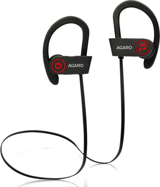 Top headset headphones windows 10 cheap price 5stars Flipkart in India 26 AGARO Active Wireless Bluetooth v5.0 Earphone with Mic Bluetooth Headset