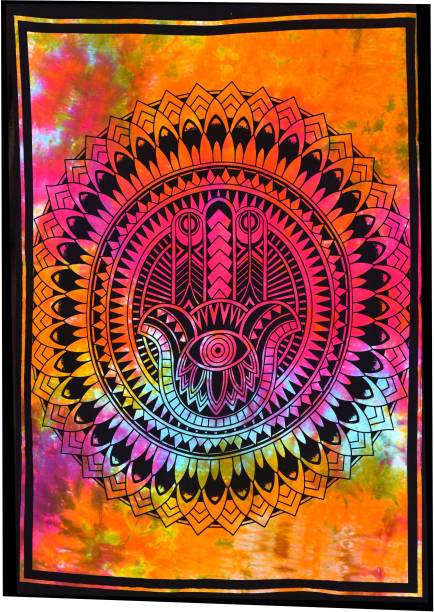THE ART BOX Poster Wall Décor Art Tapestry Small 40x40 Cotton Purple Lord Buddha Tapestries 