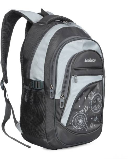 LeeRooy MN-Canvas 30 Ltr Black School Bag Backpack For Unisex Waterproof School Bag