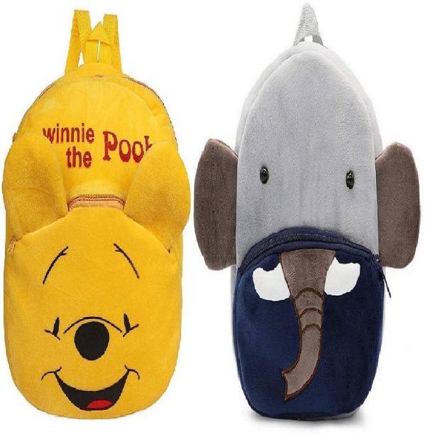 Lychee Bags COMBO OF KIDS SCHOOL BAGS Pooh And Elephant Backpack