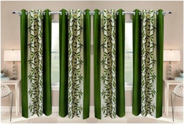 Adimanav 213.36 cm (7 ft) Polyester Door Curtain (Pack Of 4)