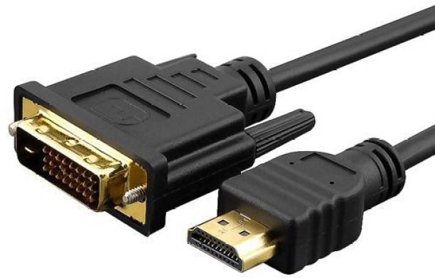 InfiDeals  TV-out Cable HDMI Input to DVI D 24+1 Pin Output Cable Adapter for Display, DVI-D Male to HDMI Male Support 1080P Full HD (Not VGA) (1.5 m)