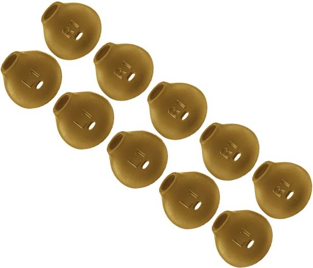 Qweezer (5 Pair) for s6 Samsung level u ear buds cover brown /golden In The Ear Silicone replacement In The Ear Headphone Cushion